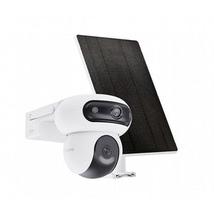 HB90 Dual Kit Cámara doble Wi-Fi Solar con IA (Seguimiento 360°) y Alarma Activa (Luz + Sirena)